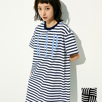 Gap/盖璞 重磅密织系列 000704373 女款徽标LOGO宽松连衣裙