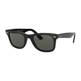 Ray-Ban 雷朋 Wayfarer徒步旅行者系列 男女款太阳镜 0RB2140F 901 黑色镜框绿色镜片 54mm