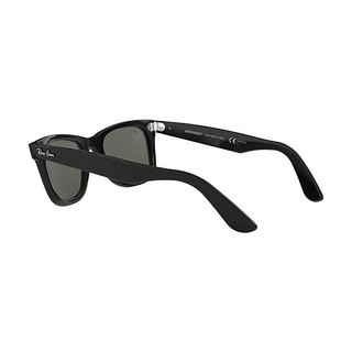 Ray-Ban 雷朋 Wayfarer徒步旅行者系列 男女款太阳镜 0RB2140F 901 黑色镜框绿色镜片 54mm