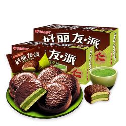 orion好丽友巧克力派抹茶味6枚派蛋糕点心甜点办公室休闲零食小吃