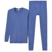 THREEGUN 三枪 swan系列 男士圆领保暖内衣套装 26111D0 牛仔蓝 3XL