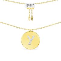 黑卡会员：APM Monaco AC3880OXY 金黄色字母项链