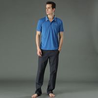 Marmot 土拨鼠轻薄透气男式运动休闲短袖Polo衫 XL 蓝色