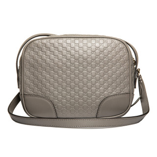 gucci古驰女士牛皮斜挎单肩包449413bmj1g1226灰色中号