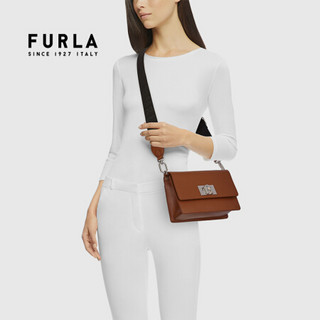 芙拉 FURLA 21FW秋冬 奢侈品 1927 SOFT系列迷你号女士棕色单肩斜跨包