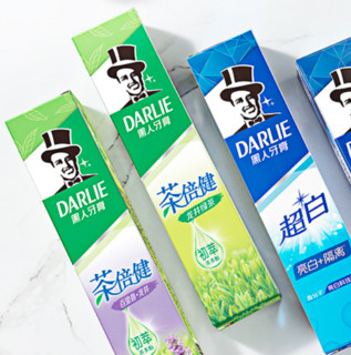 DARLIE 好来 牙膏套装 (茶倍健绿茶140g+茶倍健百里香140g+超白140g+超白竹炭140g+双重薄荷140g)