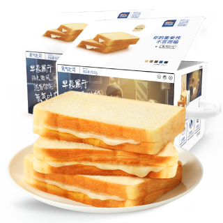 three squirrels 三只松鼠 氧气吐司面包 炼乳味 800g*2箱【报价 价格