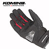 KOMINE 20春夏新品浮雕3D网眼CE2级防摔摩托车骑行骑士手套GK-244 黑红 L