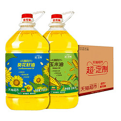  金龙鱼阳光葵花籽油3.68L+玉米油3.68L  
