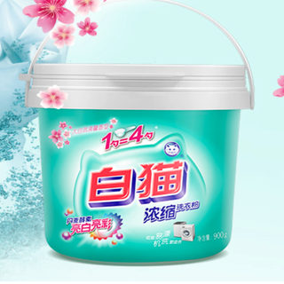 White Cat 白猫 浓缩洗衣粉 900g*4桶 大自然清馨