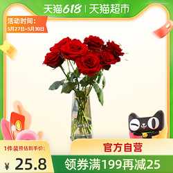 FlowerPlus 花加 鲜花红色玫瑰10枝品种随机鲜切花瓶插花云南逸禾爱必达基地直发