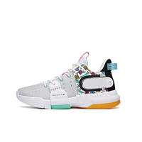 ANTA 安踏 轻狂2代 男子篮球鞋 112121610-4 白色/黑色/鹦鹉绿 41