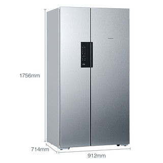 SIEMENS 西门子 BCD-610W（KA92NV41TI) 风冷对开门冰箱 610L 拉丝银