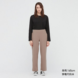 UNIQLO 优衣库 437622 女士罗纹直筒裤