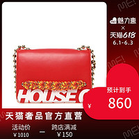 HOUSE OF HOLLAND House of Holland春夏红色羊皮字母印花时尚女包单肩包斜挎包