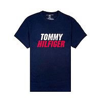 TOMMY HILFIGER休闲短袖舒适男式T恤 M国际版偏大一码 海军蓝