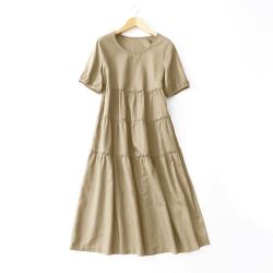 芯羊2021新品夏季连衣裙女新款纯棉长款纯棉休闲风长裙