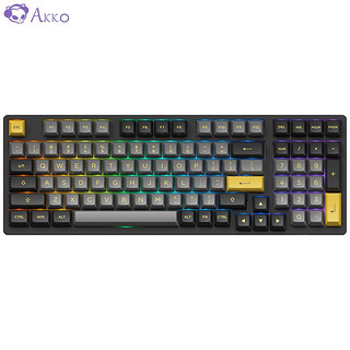 Akko 艾酷 3098N 黑金 RGB 三模热插拔机械键盘 TTC快银轴