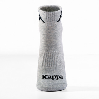 Kappa 卡帕 男士棉质中筒袜套装 KP8W15 3双装(黑+白+深灰)