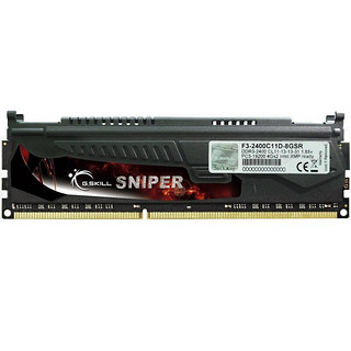 G.SKILL 芝奇 Sniper 狙击者系列 DDR3 2400MHz 台式机内存 马甲条 黑色 8GB F3-2400C11S-8GSR