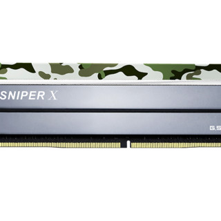 G.SKILL 芝奇 Sniper X 狙击者系列 DDR4 3200MHz 台式机内存 马甲条 迷彩黑 16GB F4-3200C16S-16GSXWB