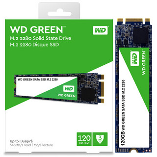 Western Digital 西部数据 WD) 120GB SSD固态硬盘 M.2接口 Green系列 家用普及版 高速 低耗能