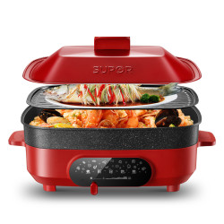 supor 苏泊尔 5.5l家用深烤盘料理锅电火锅电蒸锅煎烤机jd3424d80