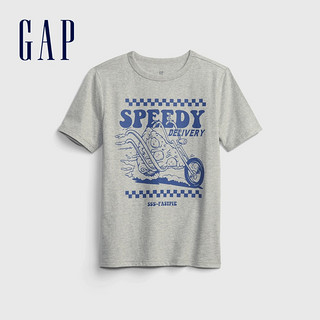 Gap男童洋气纯棉短袖T恤683398 2021夏季新款童装儿童帅气上衣