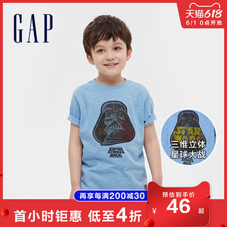 Gap男童纯棉短袖T恤573653夏季新款童装帅气上衣