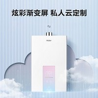 Haier 海尔 燃气热水器天然气电家用炫彩屏智能恒温即热强排式13L16升WDS