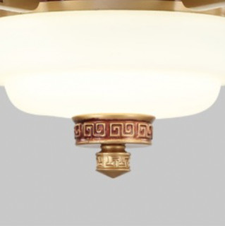 帛瑞科 8888-6 新中式6头吊灯 电镀古铜色