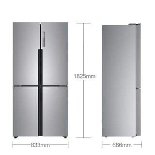 Haier 海尔 BCD-477WDPCU1 风冷十字对开门冰箱 477L 月光银