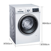 SIEMENS 西门子 WM12P2602W 10公斤 滚筒洗衣机