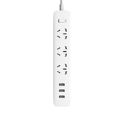 MI 小米 XMCXB01QM 新国标USB插座/插线板/插排/接线板 3USB接口+3孔位总控全长1.8米 白色