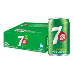 pepsi 百事 7喜可乐 七喜 7UP  柠檬味  果味汽水 碳酸饮料整箱  迷你罐200ml*20听（新老包装随机发货）百事出品