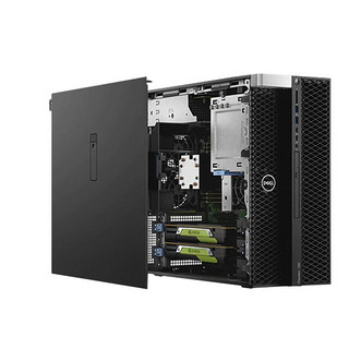 DELL 戴尔 Precision T5820 工作站台式机 黑色 (至强W-2265、RTX A6000 48G、128GB、1TB SSD+8TB HDD、风冷)