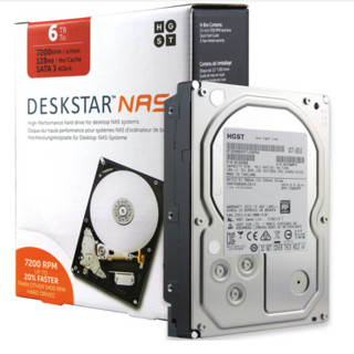 HGST 昱科 3.5英寸 NAS硬盘 6TB（7200rpm、128MB）H3IKNAS600012872SWW