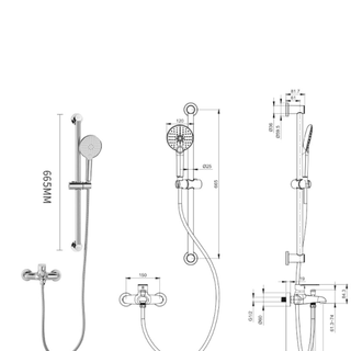  箭牌 ARROW AE3201 简易圆形手持花洒套装