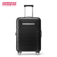 美旅回形箱大容量旅行箱超轻行李箱飞机轮静音拉杆箱波浪纹密码箱29英寸NC3 黑色