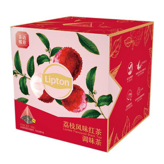 立顿Lipton 荔枝风味红茶 调味茶 独立三角包袋泡茶包 10包25g