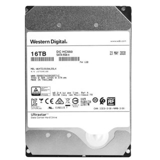 Western Digital 西部数据 Ultrastar DC系列 16TB 3.5英寸 企业级硬盘 (7200rpm、CMR) WUH721816ALE6L4