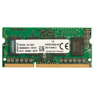 Kingston 金士顿 KVR系列 DDR3 1600MHz 笔记本内存 普条 绿色 2GB KVR16S11S6A/2-SP