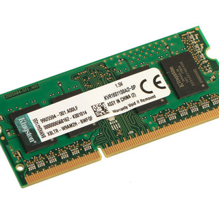 Kingston 金士顿 KVR系列 DDR3 1600MHz 笔记本内存 普条 绿色 2GB KVR16S11S6A/2-SP