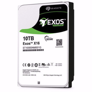 SEAGATE 希捷 银河Exos X16系列 3.5英寸 企业级硬盘 10TB（7200rpm、CMR）ST10000NM001G