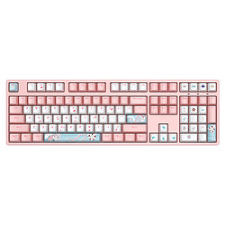 ikbc C210 樱花版 108键 有线机械键盘 正刻 粉色 Cherry红轴 无光