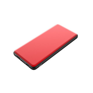 PADO 半岛铁盒 X100-C 移动电源数据线二合一 樱桃红 10000mAh Type-C micro usb 2.1A快充