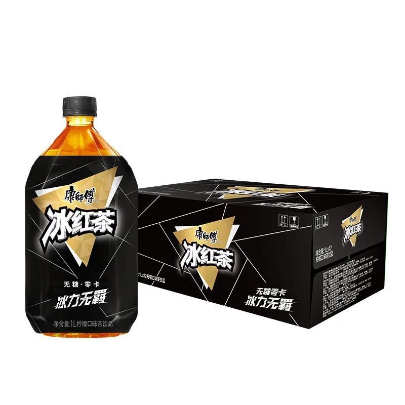 康师傅 无糖零卡 冰力无羁 冰红茶 柠檬口味 1l*3瓶
