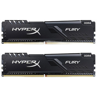 HYPERX 极度未知 Fury雷电系列 骇客神条 DDR4 2400MHz 台式机内存 马甲条 黑色 8GB 4GB*2 HX424C15FBK2/8