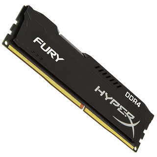 Kingston 金士顿 Fury系列 DDR4 2400MHz 台式机内存 马甲条 黑色 4GB HHX424C15FBK2/32