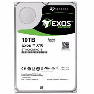 SEAGATE 希捷 银河Exos 7E8系列 3.5英寸 企业级硬盘 10TB (CMR、7200rpm、256MB) ST10000NM0016